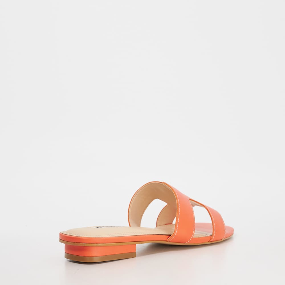 Loupe Orange, Smart Slider Sandals | Dune London